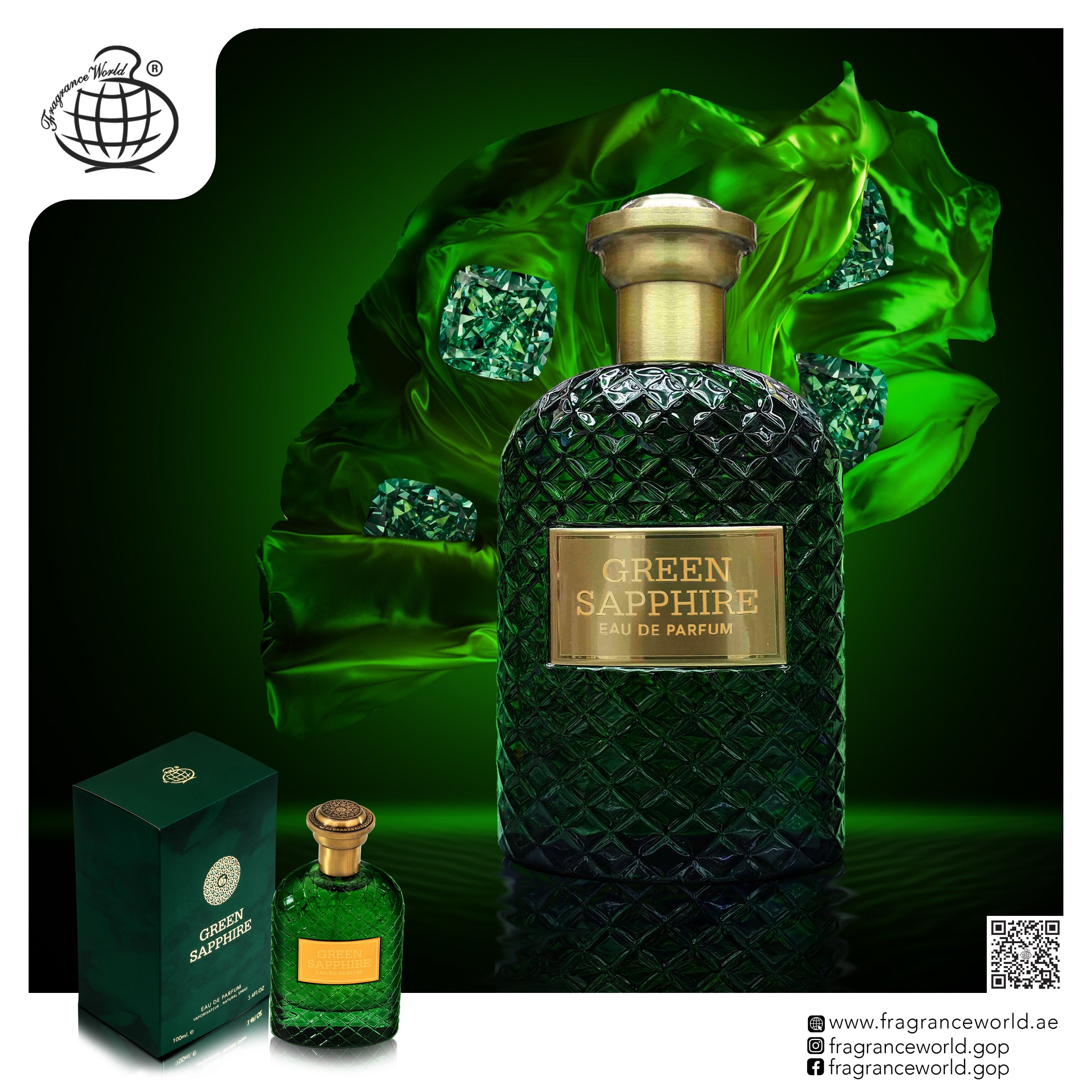 Fragrance World Green Sapphire 80 ml Eau De Parfum For Men & Women