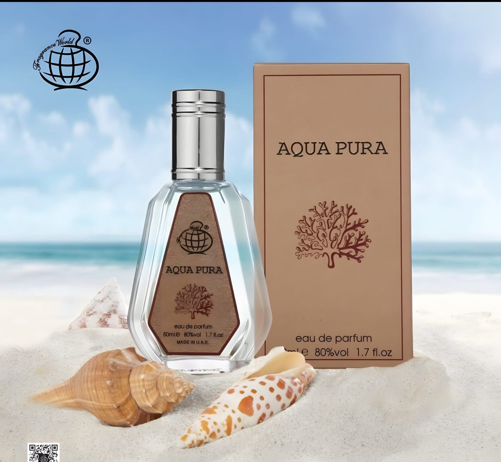 Fragrance World Aqua Pura 50 ml Eau De Parfum For Men & Women