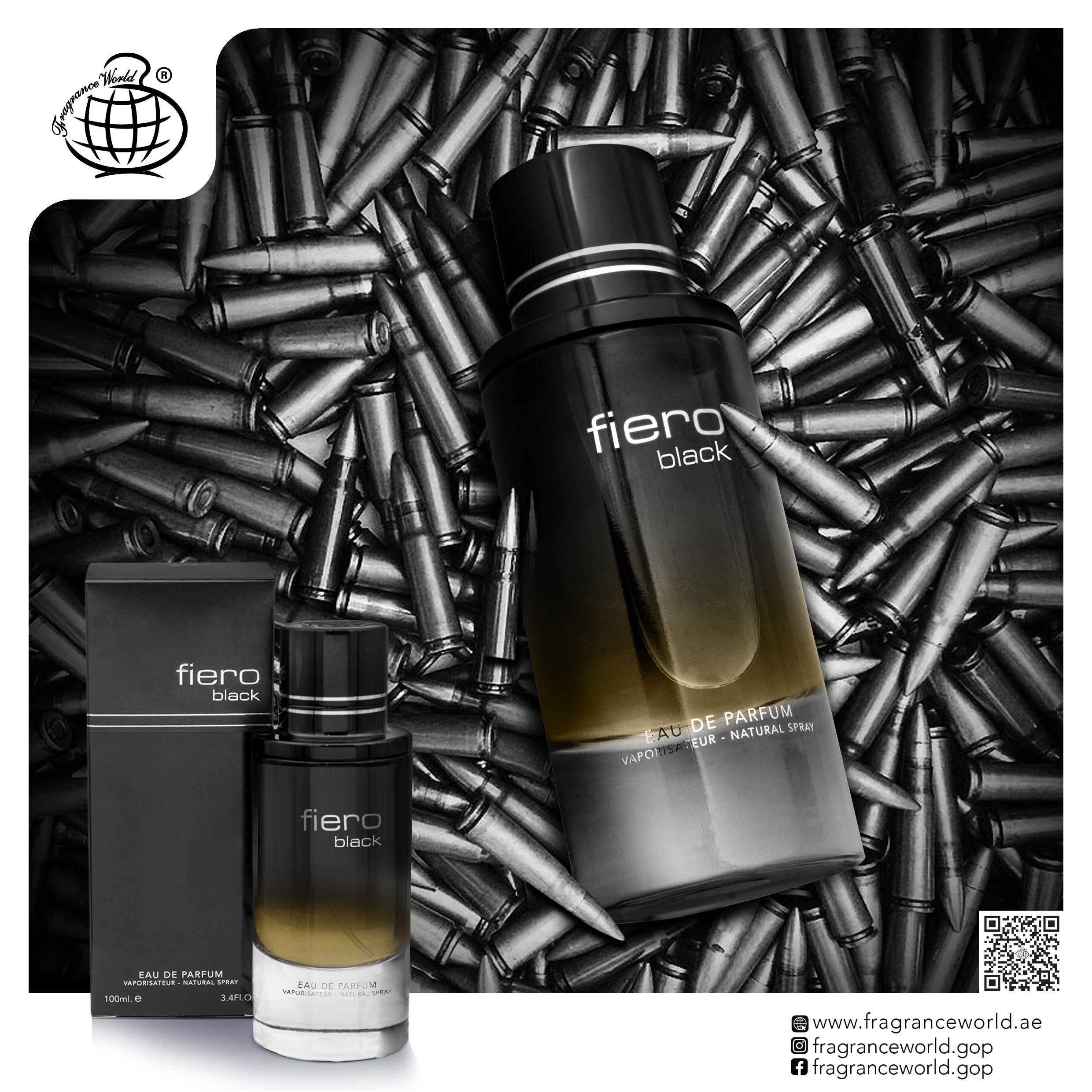 Fiero Black For Mens 100 ml Eau De Parfum For Men & Women
