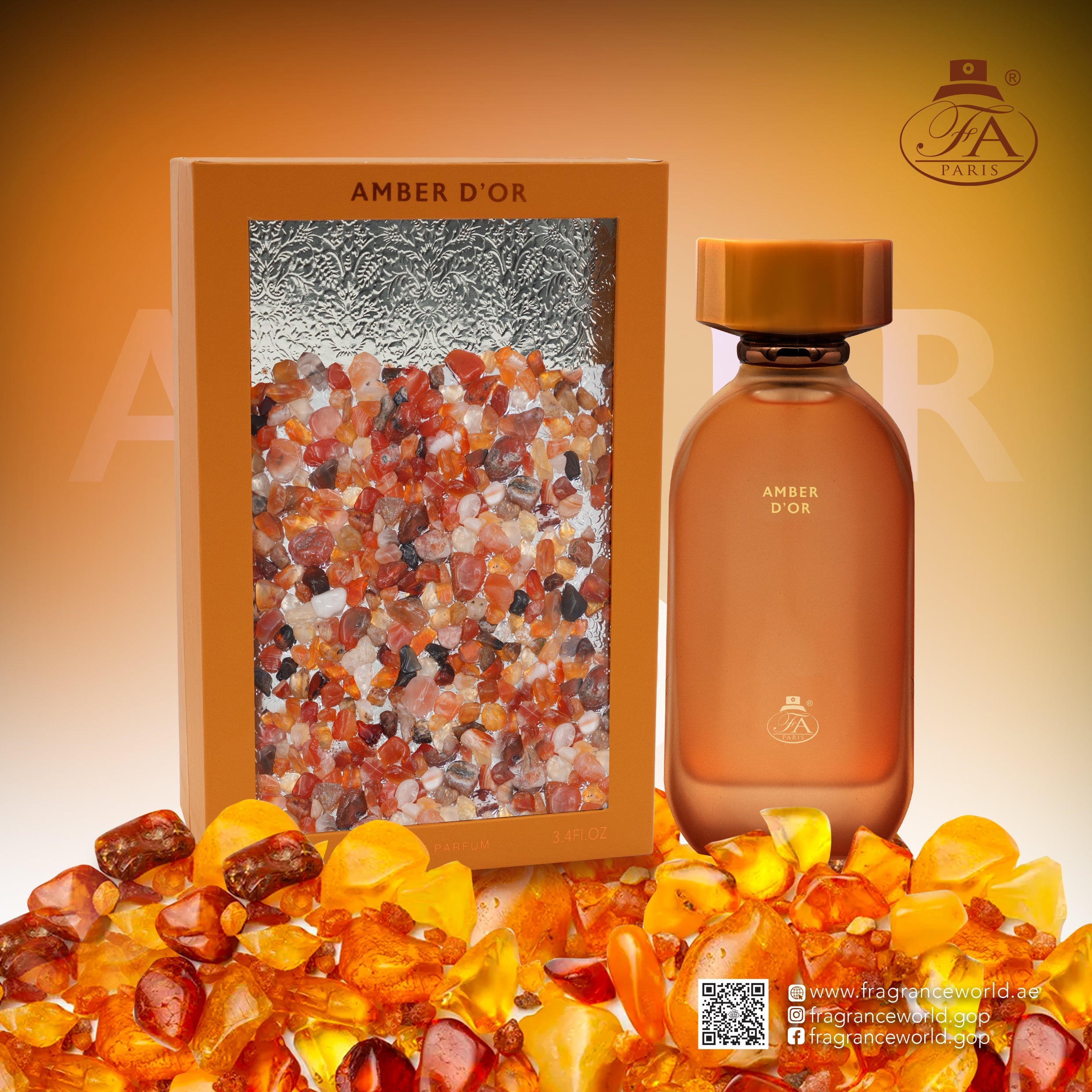 Fragrance World Amber D’Or 100 ml Eau De Parfum For Men & Women