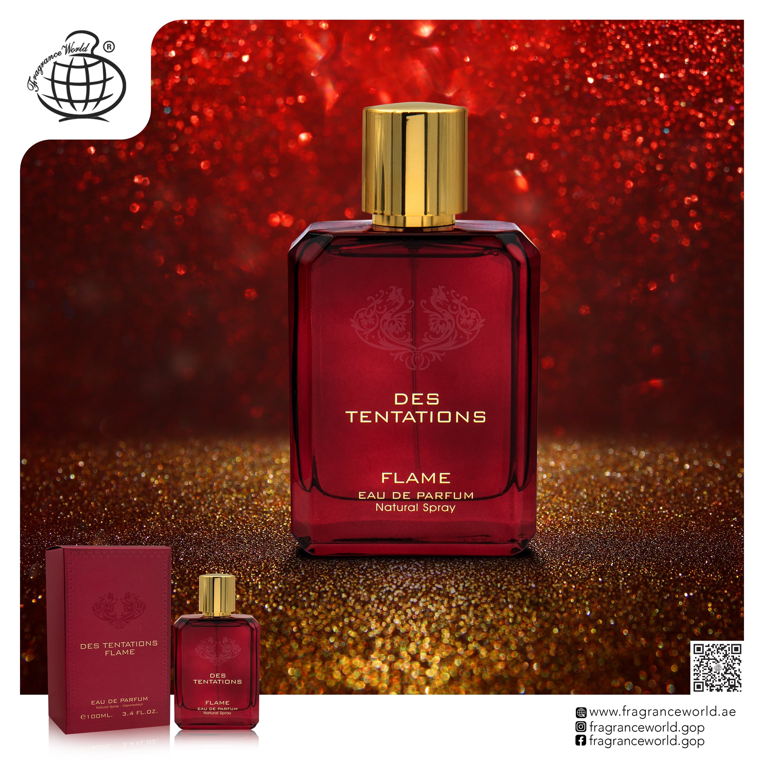 Fragrance World Des Tentations Flame 100 ml Eau De Parfum For Men & Women