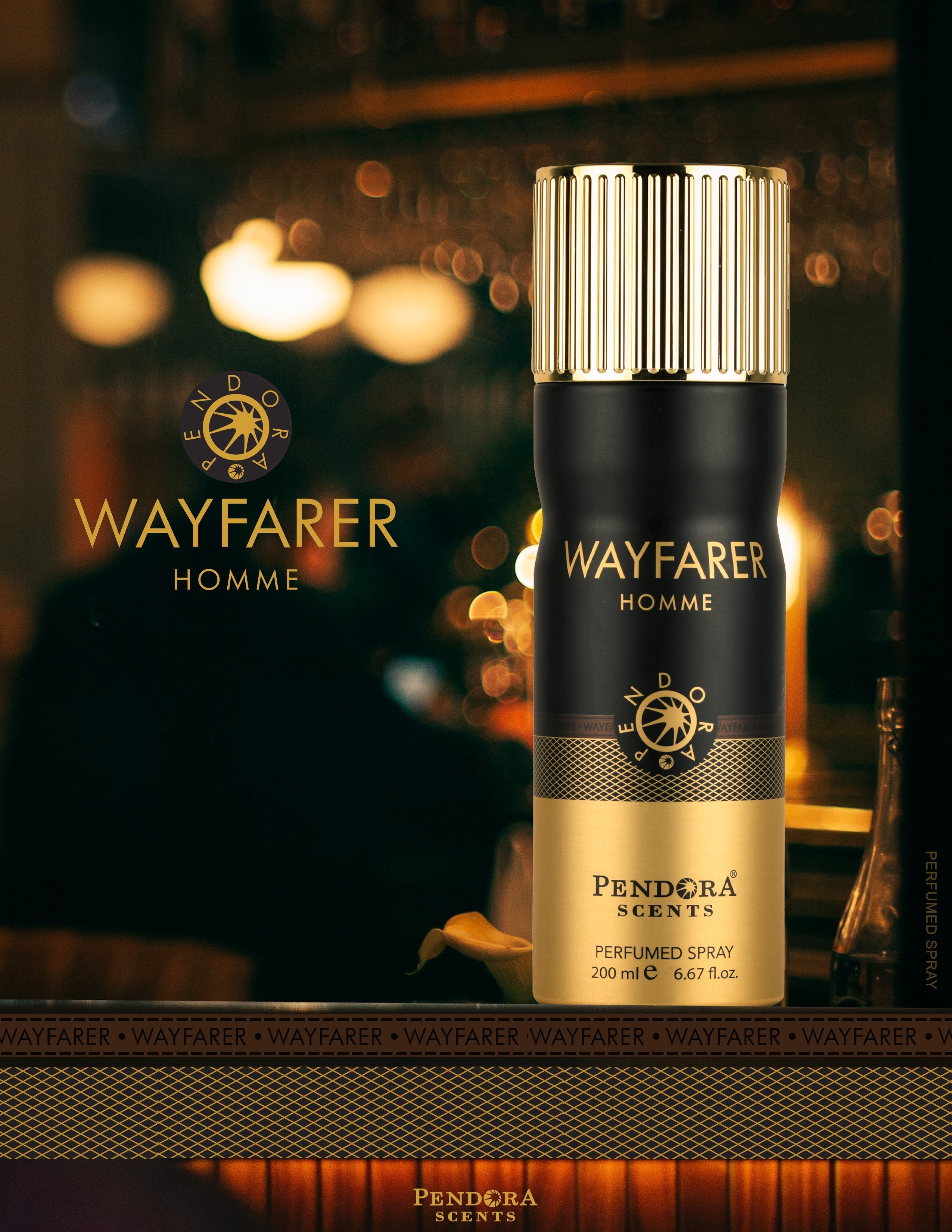 Pendora Wayfarer Homme 200 ml deodorant For Men & Women