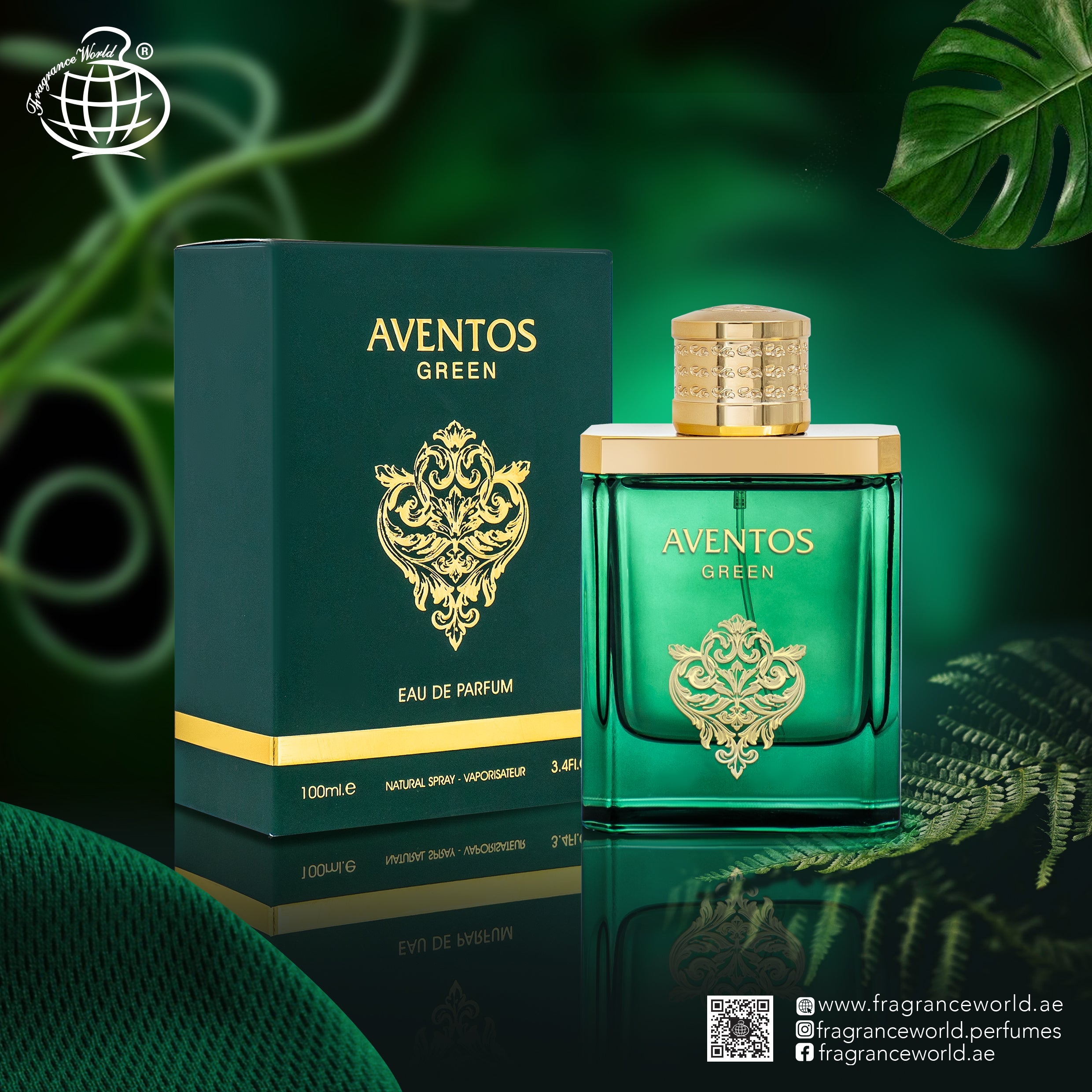 Aventos Green 100 ml Eau De Parfum For Men & Women