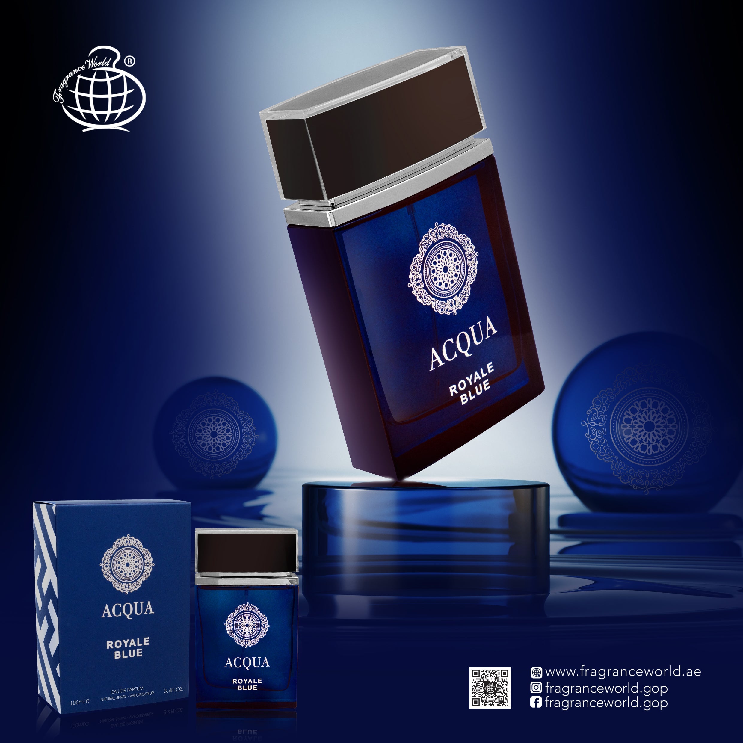 Fragrance World Aqua Royale Blue 100 ml Eau De Parfum For Men & Women